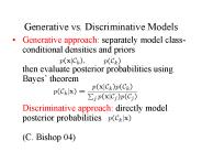 Generative vs. Discriminative Models