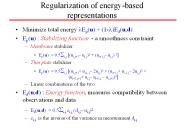 Regularization of energy-based representations