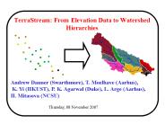 TerraStream: From Elevation Data to Watershed Hierarchies