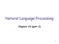 Natural Language Processing PowerPoint PPT Presentation