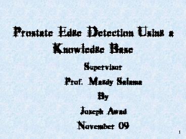 Prostate Edge Detection Using a Knowledge Base