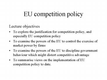 EU competition policy