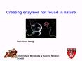 Creating enzymes not found in nature PowerPoint PPT Presentation
