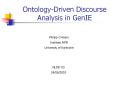 Ontology-Driven Discourse Analysis in GenIE PowerPoint PPT Presentation