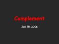 Complement PowerPoint PPT Presentation