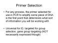 Primer Selection PowerPoint PPT Presentation