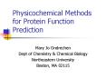Physicochemical Methods for Protein Function Prediction PowerPoint PPT Presentation