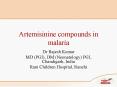 Artemisinine compounds in malaria PowerPoint PPT Presentation