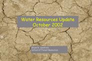 Water Resources Update October 2002