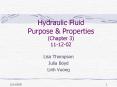 Hydraulic Fluid Purpose PowerPoint PPT Presentation