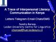A Trace of Interpersonal Literacy Communication in Kenya  Letters-Telegram-Email-Chats/SMS  Sandra Barasa, Leiden University Centre for Linguistics s.barasa@hum.leidenuniv.nl PowerPoint PPT Presentation