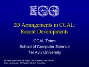 2D Arrangements in CGAL: Recent Developments