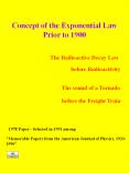 Concept of the Exponential Law Prior to 1900 PowerPoint PPT Presentation