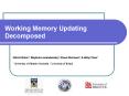 Working Memory Updating Decomposed PowerPoint PPT Presentation