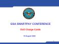 GSA SMARTPAY CONFERENCE  DoD Charge Cards PowerPoint PPT Presentation