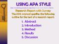 USING APA STYLE PowerPoint PPT Presentation
