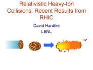 Relativistic HeavyIon Collisions: Recent Results from RHIC
