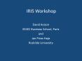 IRIS Workshop PowerPoint PPT Presentation