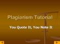 Plagiarism Tutorial PowerPoint PPT Presentation
