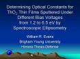 Determining Optical Constants for ThO2 Thin Films Sputtered Under Different Bias Voltages from 1'2 t PowerPoint PPT Presentation