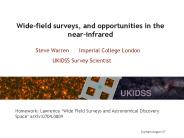 Wide-field surveys, and opportunities in the near-infrared