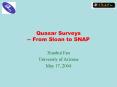 Quasar Surveys -- From Sloan to SNAP PowerPoint PPT Presentation