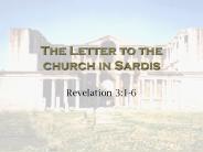 The Letter to the church in Sardis