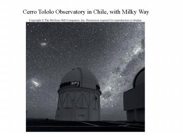 Cerro Tololo Observatory in Chile, with Milky Way