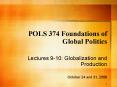 POLS 374 Foundations of Global Politics PowerPoint PPT Presentation