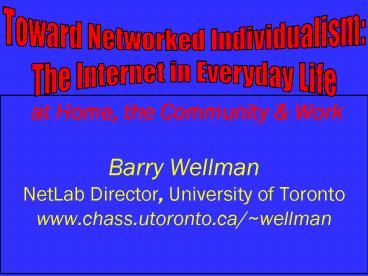 at Home, the Community