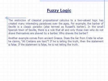 Fuzzy Logic
