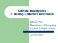 Artificial Intelligence 7' Making Deductive Inferences PowerPoint PPT Presentation