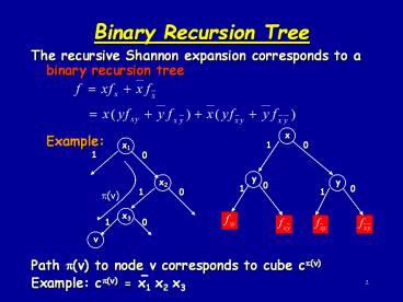 PPT – Binary Recursion Tree PowerPoint presentation | free to download ...