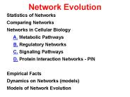 Network Evolution