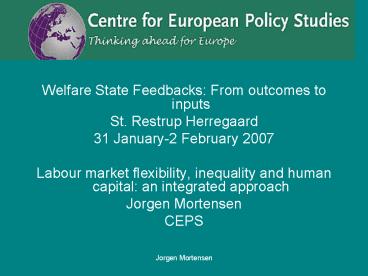Welfare State Feedbacks: From outcomes to inputs