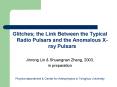 Glitches the Link Between the Typical Radio Pulsars and the Anomalous Xray Pulsars PowerPoint PPT Presentation