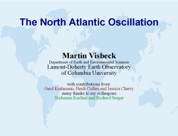 The North Atlantic Oscillation