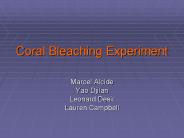 Coral Bleaching Experiment