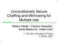 Unconditionally Secure ChaffingandWinnowing for Multiple Use PowerPoint PPT Presentation
