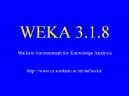 WEKA 3.1.8