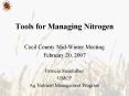 Tools for Managing Nitrogen PowerPoint PPT Presentation