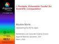 I. Portable, Extensible Toolkit for Scientific Computation PowerPoint PPT Presentation