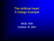 The Artificial Heart: A Design Example