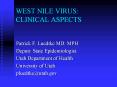 WEST NILE VIRUS: CLINICAL ASPECTS PowerPoint PPT Presentation