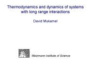 Thermodynamics and dynamics of systems