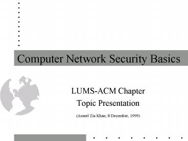 Computer Network Security Basics