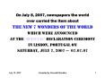 On July 8, 2007, newspapers the world PowerPoint PPT Presentation