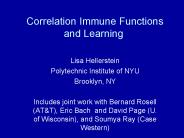 Correlation Immune Functions and Learning