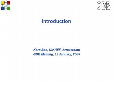 Kors Bos, NIKHEF, Amsterdam