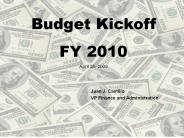 Budget Kickoff